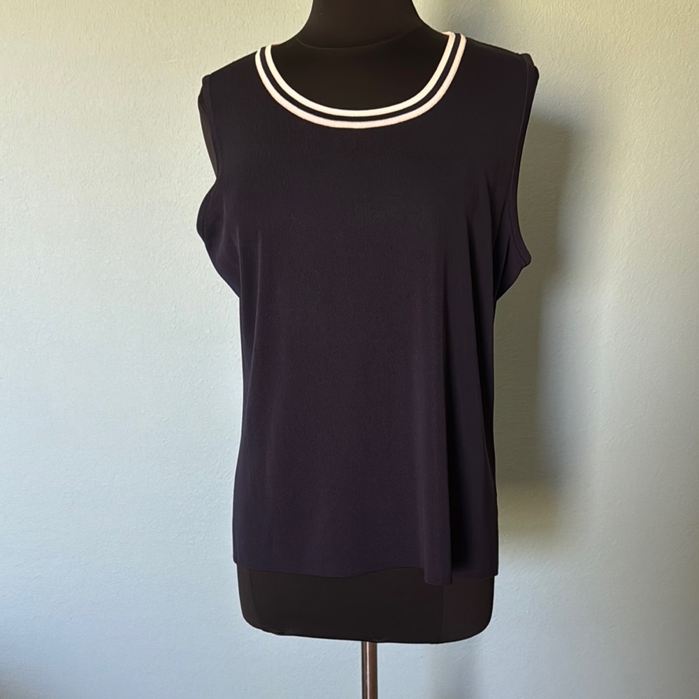Elegant Navy Sleeveless Top